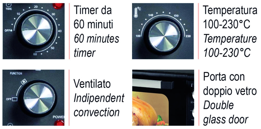 Dcg FORNO ELETTRICO 2000 W lt. 45