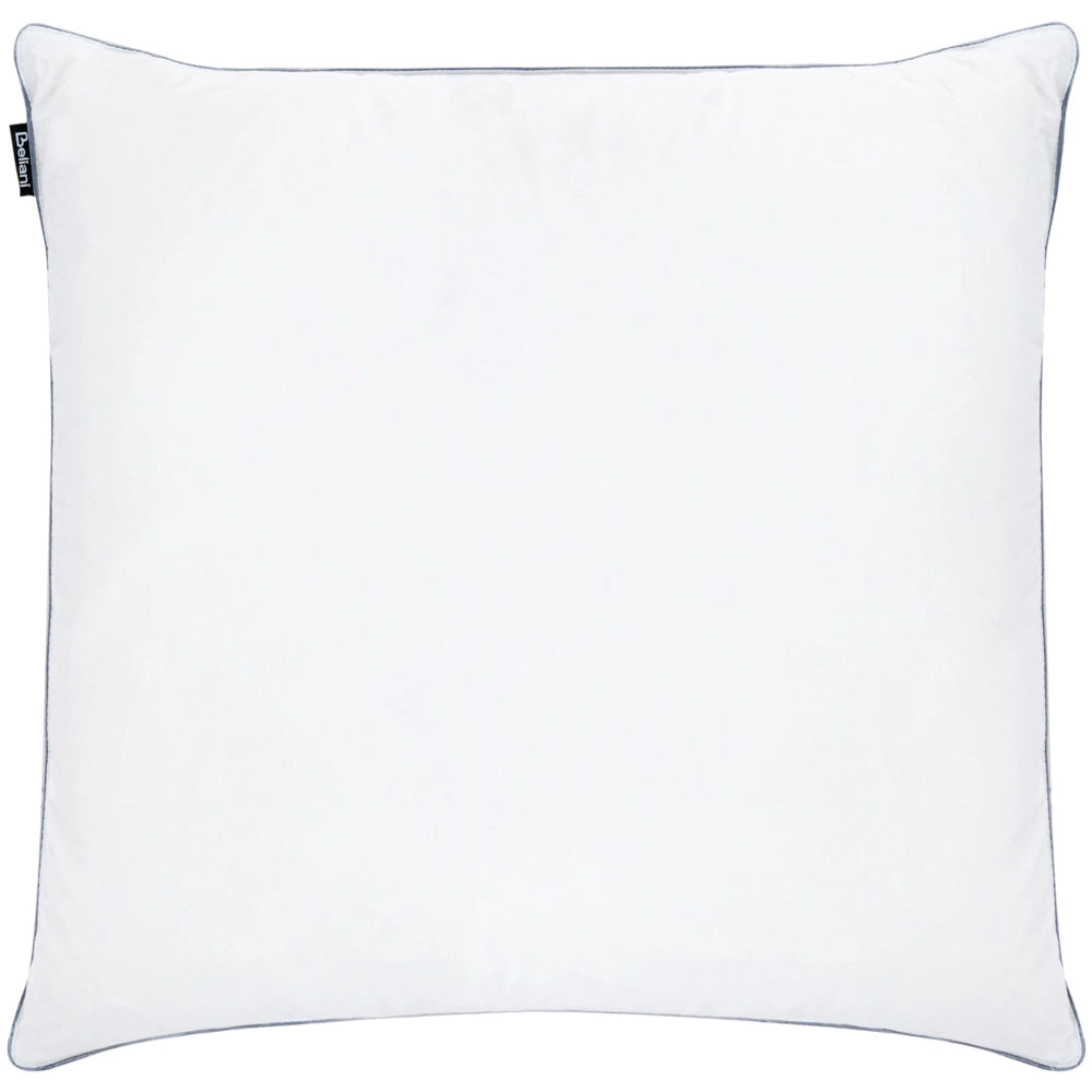 Cuscino basso a triplo scomparto Rivestimento in cotone premium Imbottitura in piuma d'oca Imbottitura in piuma Bianco 80 x 80 cm Teide