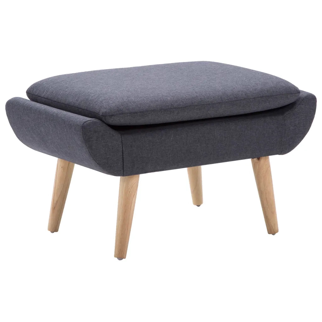 Poggiapiedi in Tessuto 73x43x42 cm Grigio Scuro  cod mxl 76537