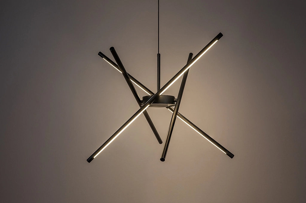 Lampadario LED Rabalux Henli2 nero 40W 3000K moderno Ø66