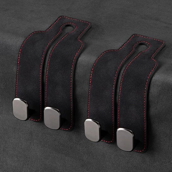 Sostegno per sedile auto, grappolo per sedili auto, grappolo per sostegno testa sedile auto, grappolo divertente per borse e borse (nero - 2 pezzi)