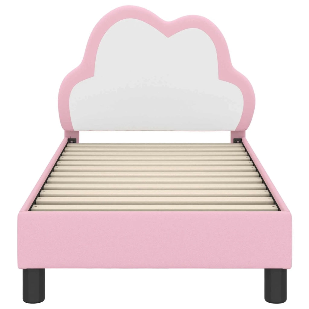 Struttura letto per bambini con testata-Giroletto per bambini Rosa 70 x 140 cm PU 590765