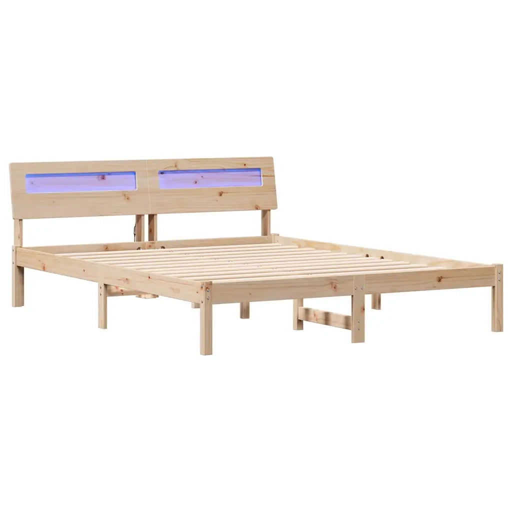 vidaXL Struttura del letto Marrone 160 x 200 cm Legno di pino massello