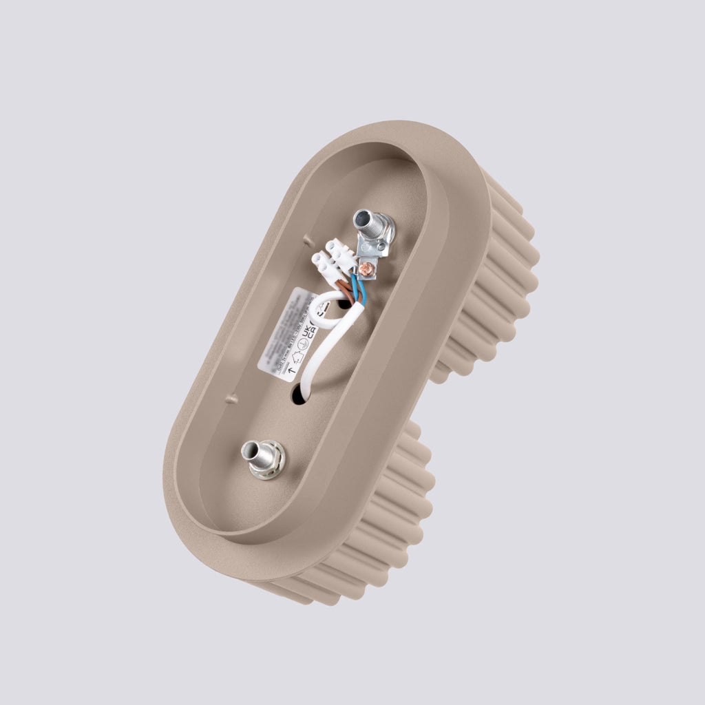 Plafoniera ovale 21 cm taupe, 2xGX53 VISTAO Pure Lume