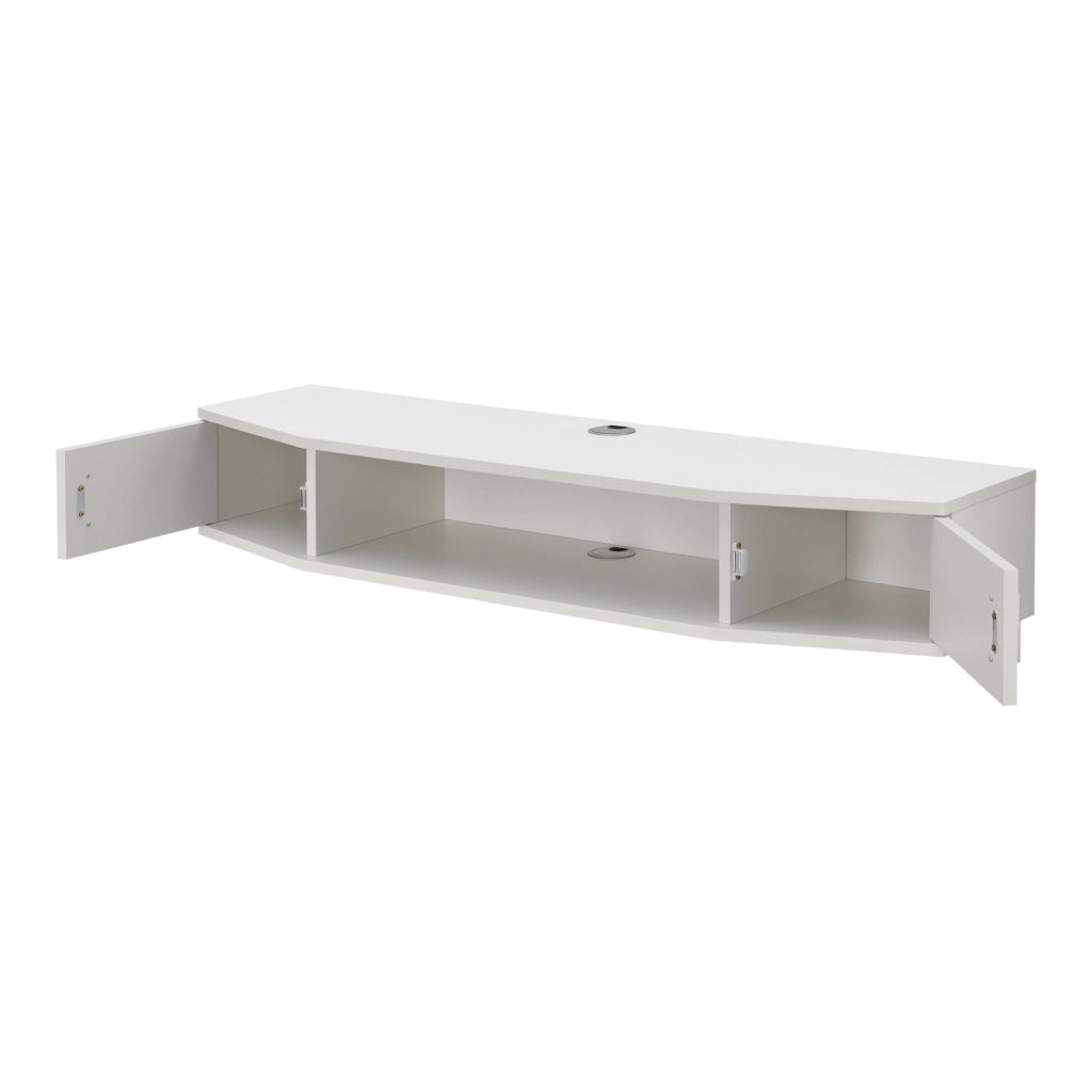Mensola TV Tørring Sospesa a Muro 17,5 x 110 x 30 cm Bianco [en.casa]