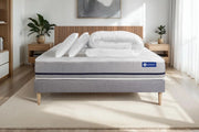 Pacchetto letto completo - Materasso 160x200cm + Box spring con doghe (kit) + 2 cuscini + Piumino - Actimemo Soft