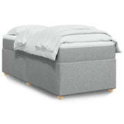 Giroletto a Molle con Materasso Grigio Chiaro 90x190 cm Tessuto