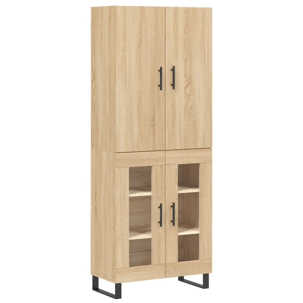 Credenza Rovere Sonoma 69,5x34x180 cm in Legno Multistrato 3195758