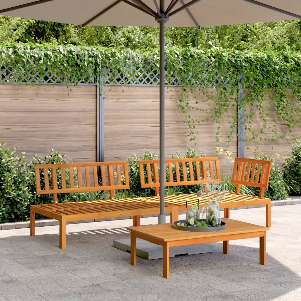Set Divano Pallet da Giardino 3 pz in Legno Massello di Acacia 3209427