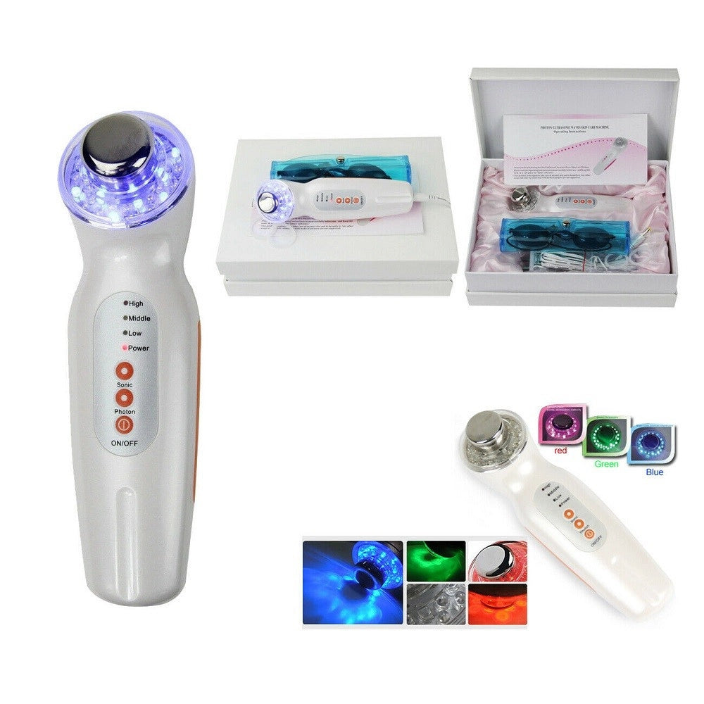 Trade Shop - Dispositivo Kit Trattamento Anti Rughe Ultrasuoni Pulizia Ringiovamento Viso -