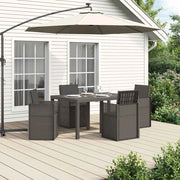 Set da Pranzo per Giardino 5 pcs Grigio chiaro e Antracite PP 3430068