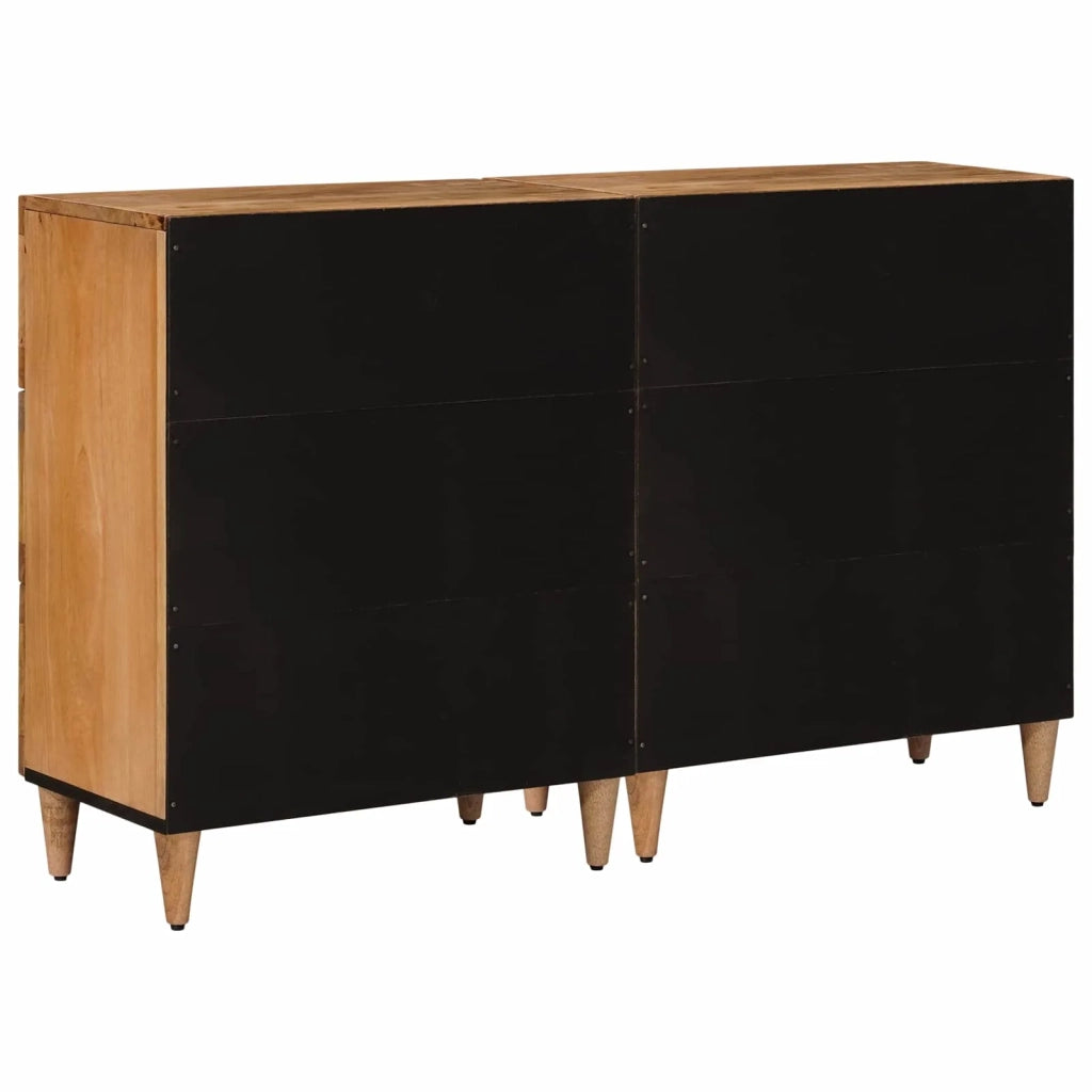 Credenza 2 pcs Naturale 60 x 33 x 75 cm Legno di mango massello 3310094