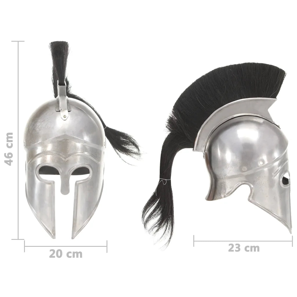 Elmo da Guerriero Greco Antico per LARP in Acciaio Argento CFW3159525