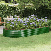 Letto Giardino Acciaio Zincato 296x140x36 cm Verde 319028