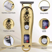 Trade Shop - Taglia Capelli Professionale Rasoio Elettrico Regola Barba 3 Pettini Usb Q-tf53 -