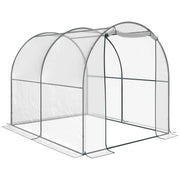 SERRA DA GIARDINO A TUNNEL CON COPERTURA IN PVC 250 X 200 X 200 CM TRASPARENTE