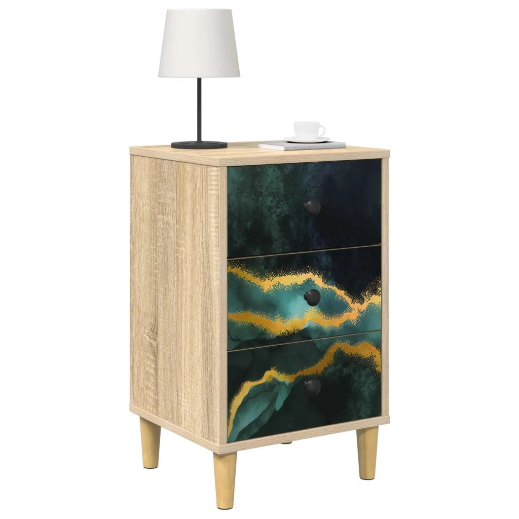 Armadio da Notte WIJHE 2 pz Rovere Sonoma 36 x 33 x 60 cm 8007280