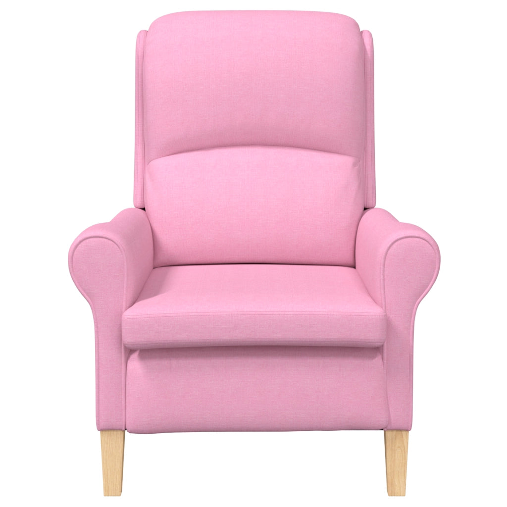 Poltrona Moderna Rosa Tessuto poliestere, Legno Media Ergonomica