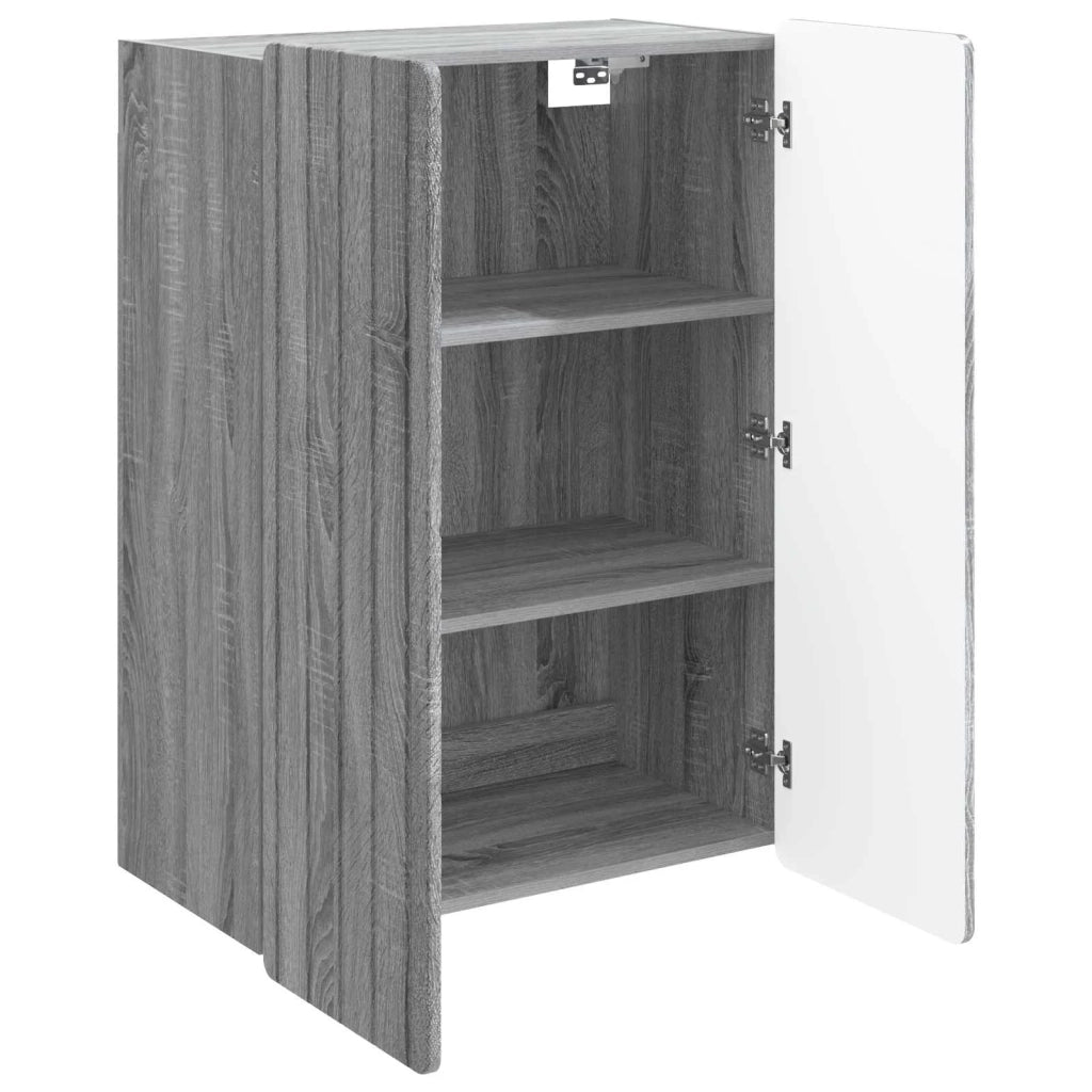 Mobiletto a muro Sonoma grigio 66 x 34,5 x 92 cm 898231