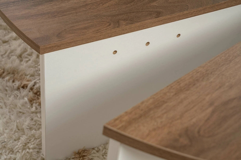 Mansue, Tavolino da Salotto Portariviste, 90x60x35h cm Marrone Noce