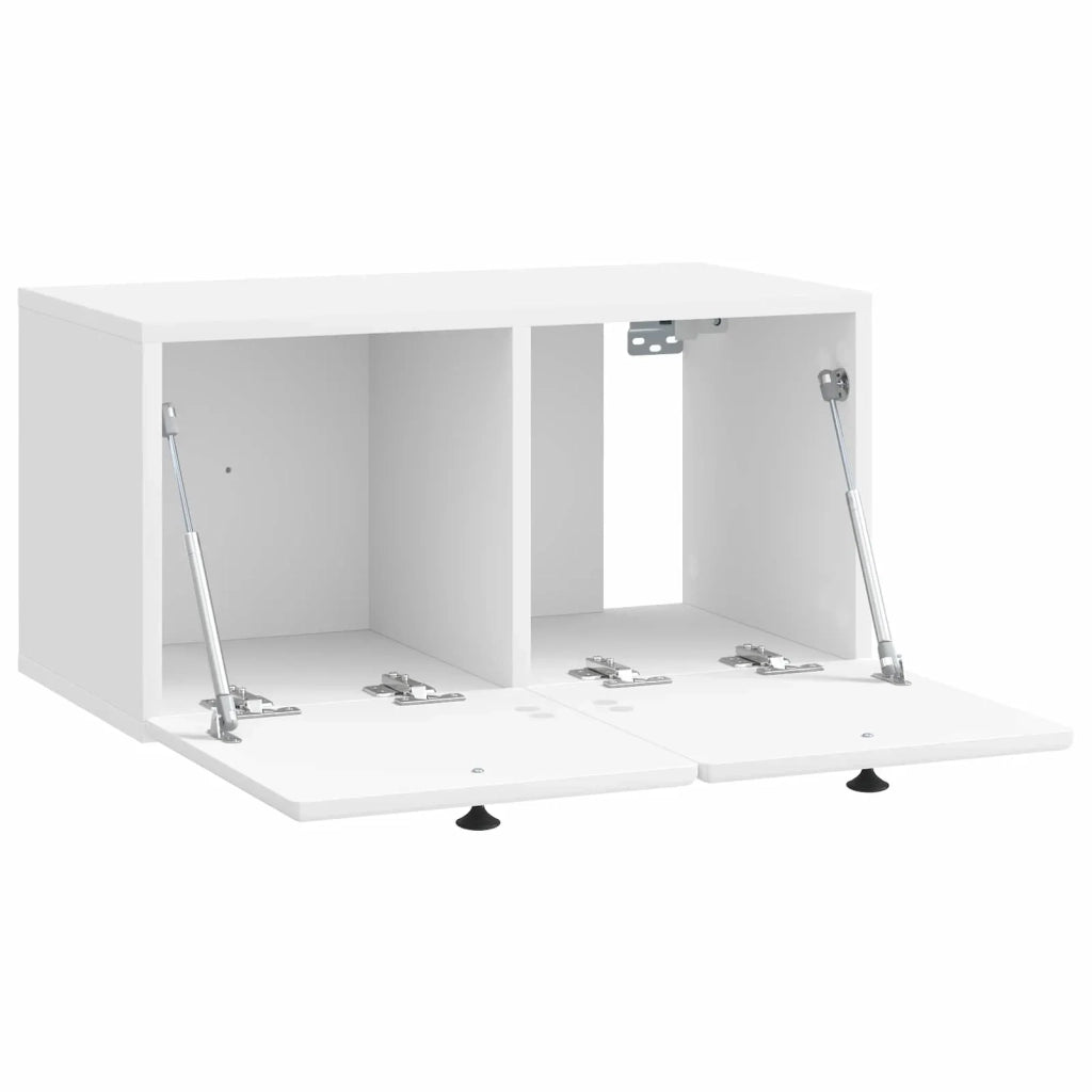 Mobile Porta TV da Muro 59,5 x 31 x 30 cm Bianco Lucido