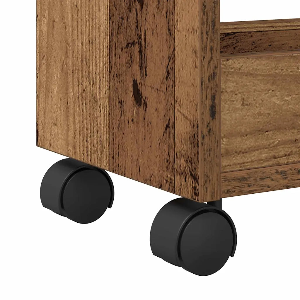 Armadietto con ruota Legno vecchio 60 x 22 x 79 cm 869138