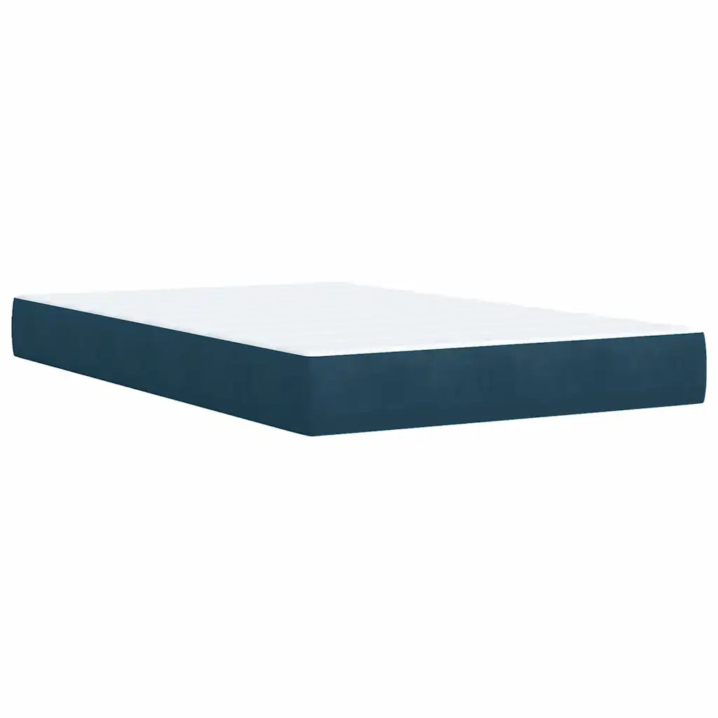 Giroletto a Molle con Materasso Blu 120x190 cm in Velluto 3290874