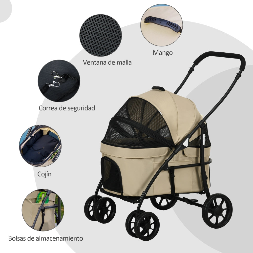 Carrello per Cani Pieghevole ¨C zephmum ¨C Caqui