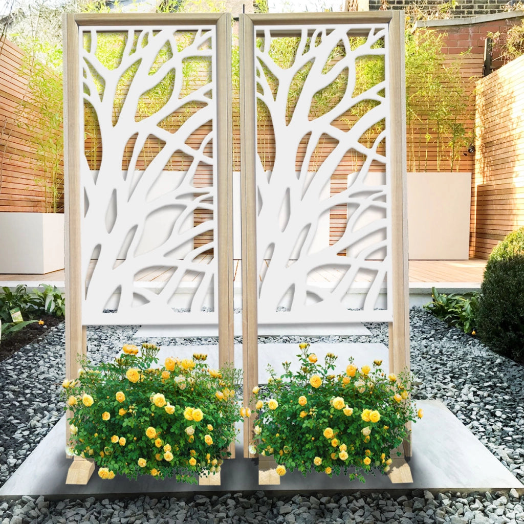 ALBERI - Separè  - Paravento modulabile - 70x190cm - in Legno e PVC Colore: bianco