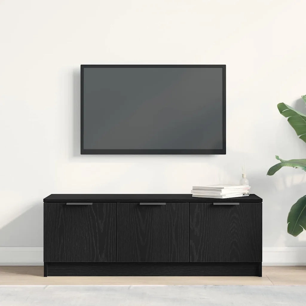 Mobile TV Rovere Nero 102 x 35 x 36,5 cm Legno multistrato 862770