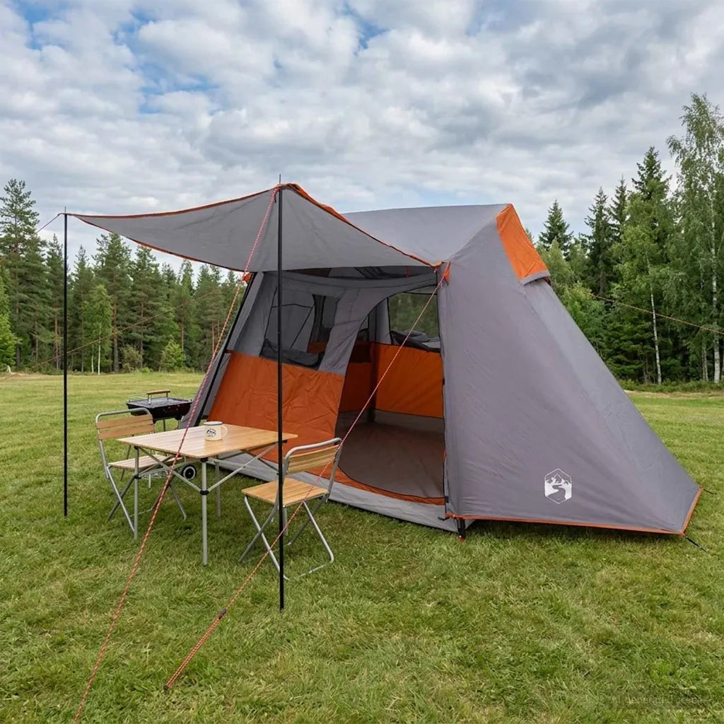 Tenda a tunnel Grigio e arancione 475 x 220 x 192 cm 42017429