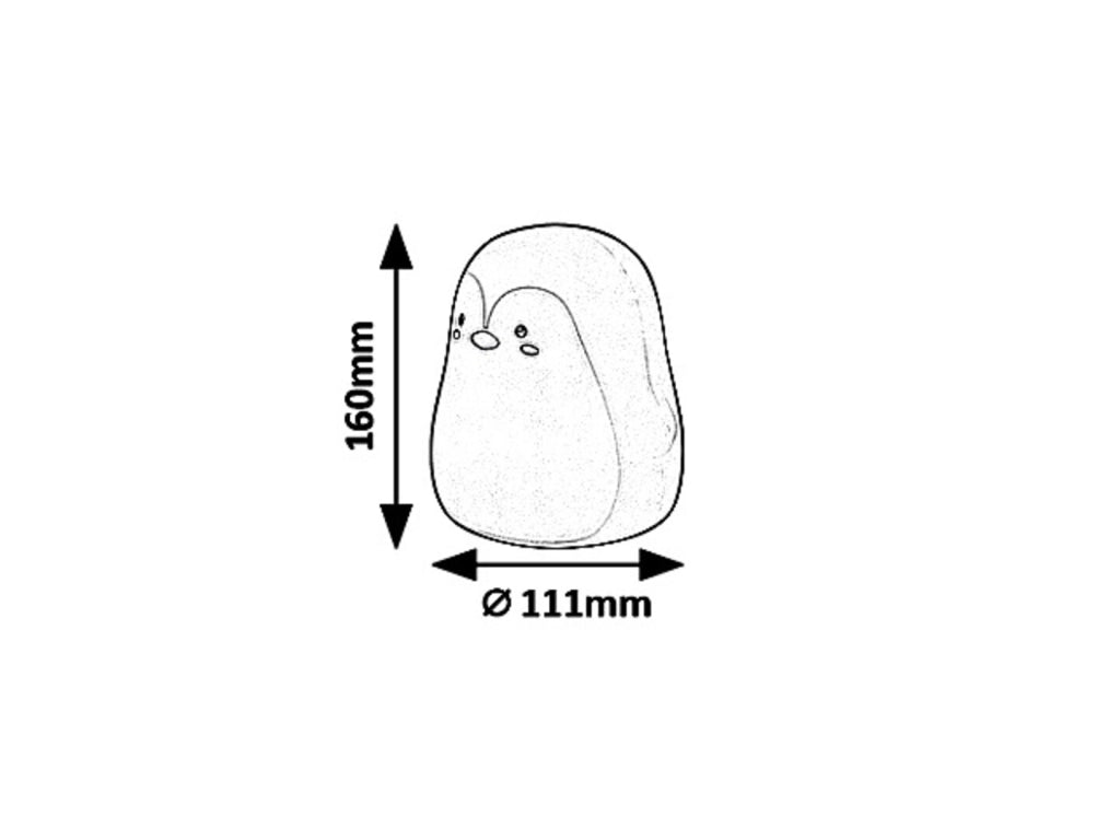 Lampada notte bimbi pinguino silicone RGB LED 0,4W Rabalux