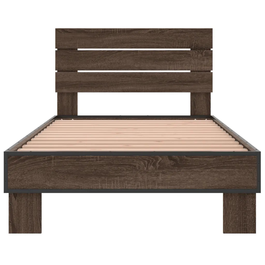 Giroletto Rovere Marrone 100x200 cm Legno Multistrato e Metallo