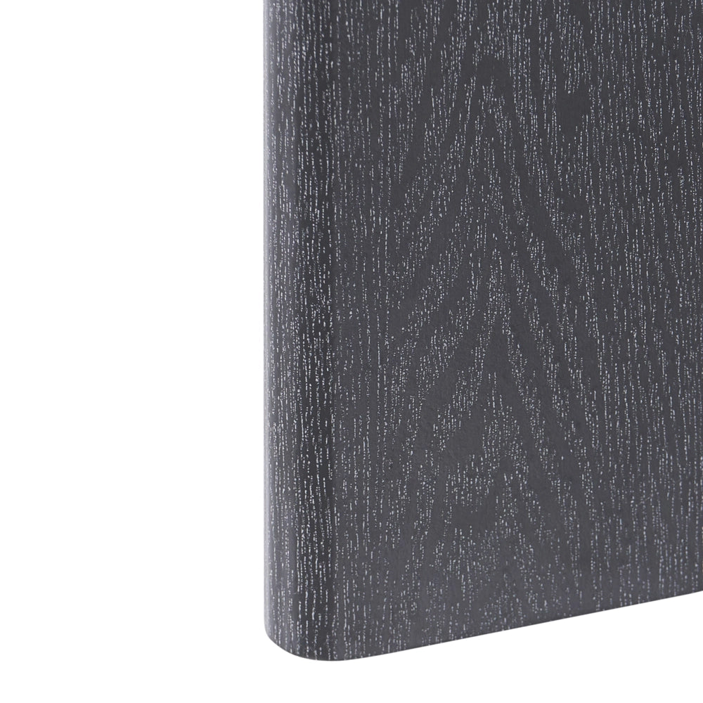 Tavolino in MDF nero con impiallacciatura in carta 3 gambe rotonde a pannello per soggiorno stile moderno