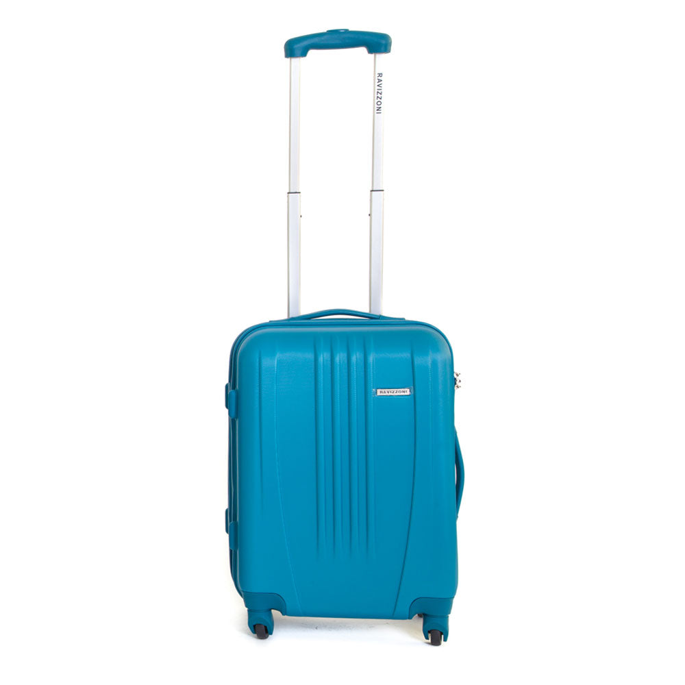 Trolley Valigia Rigido Bagaglio a Mano in ABS 4 TSA Ruote Ravizzoni Jazz Blu