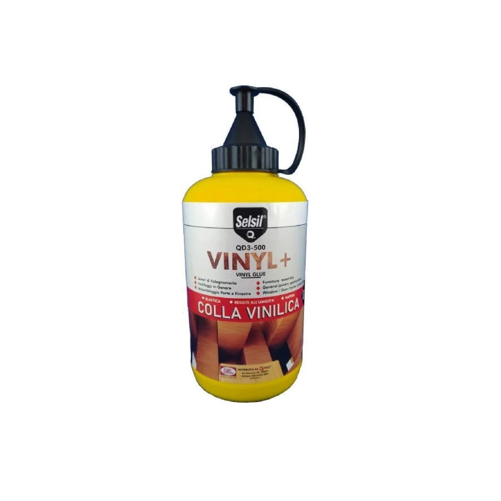 Colla vinilica VINYL+ D3 SD3-500-1000-5000 adesivo vinilico per legno resiste all'acqua 500 gr