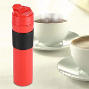 Mini macchina per caffè espresso portatile - Macchina per caffè manuale a mano per casa, ufficio e viaggio - Rosso