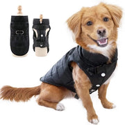 Giubbotto Impermeabile per Cani con D-ring, Giacca Calda per Cani e Puppi, Vestito per Piccoli Animali da Compagnia (Nero, XL)