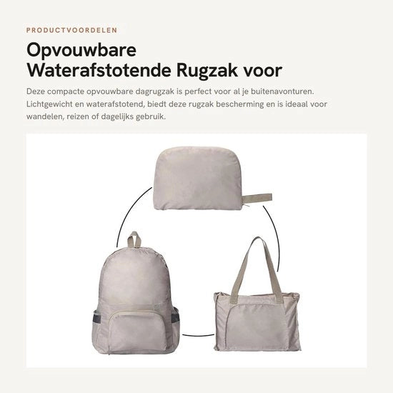 Zak da Bagaglio Leggero - Impermeabile - Ripiegabile - Compattabile - Sostenibile - Ideale per escursioni/turistiche - Borsa da Spalla