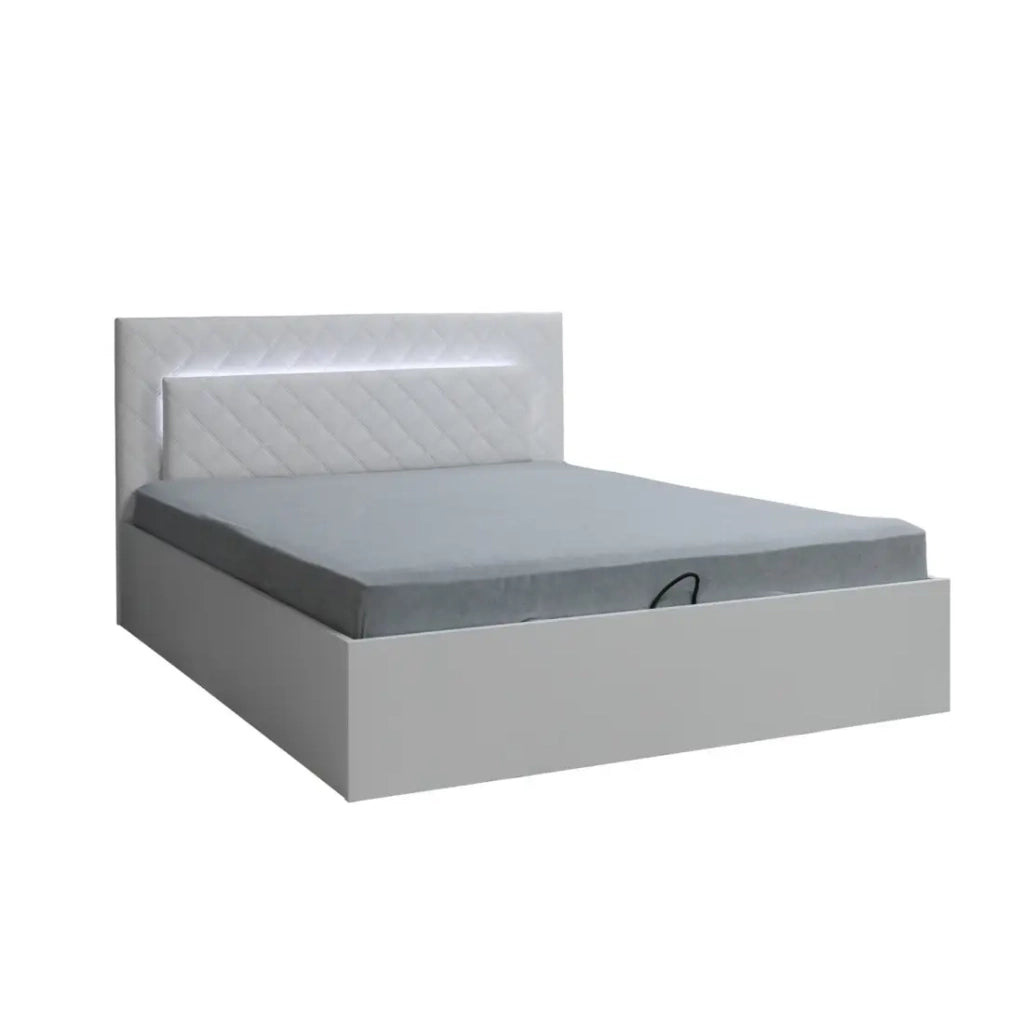 Letto contenitore PANAREA – 2 posti 160x200 cm con doghe – Bianco alpino