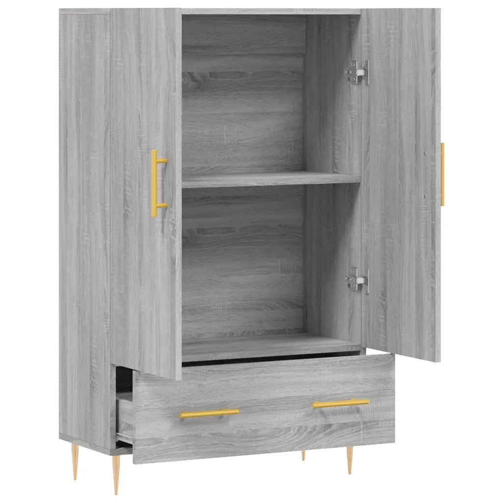 Credenza Grigio Sonoma 69,5x31x115 cm in Legno Multistrato 828226