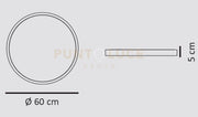 Lampada da soffitto bianca 300-60B 48W 3000K 3840L led integrato dimmerabile