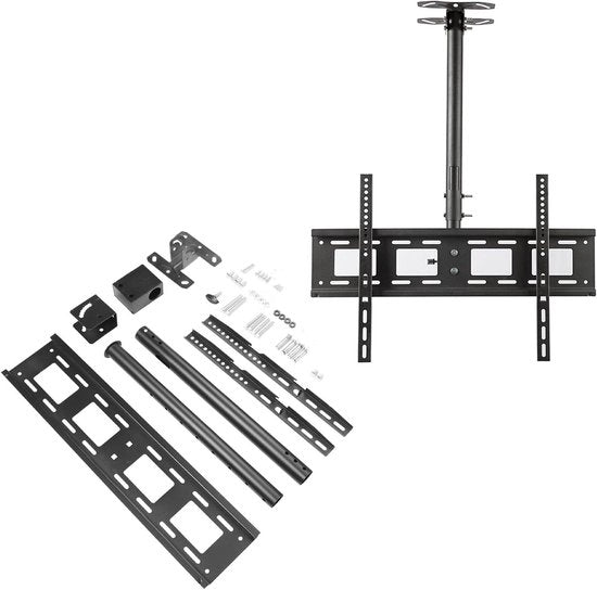 Supporto per TV per soffitto per schermo da 32 a 85 pollici - Regolabile e girevole - Massimo 55 kg - Montaggio per soffitto e parete
