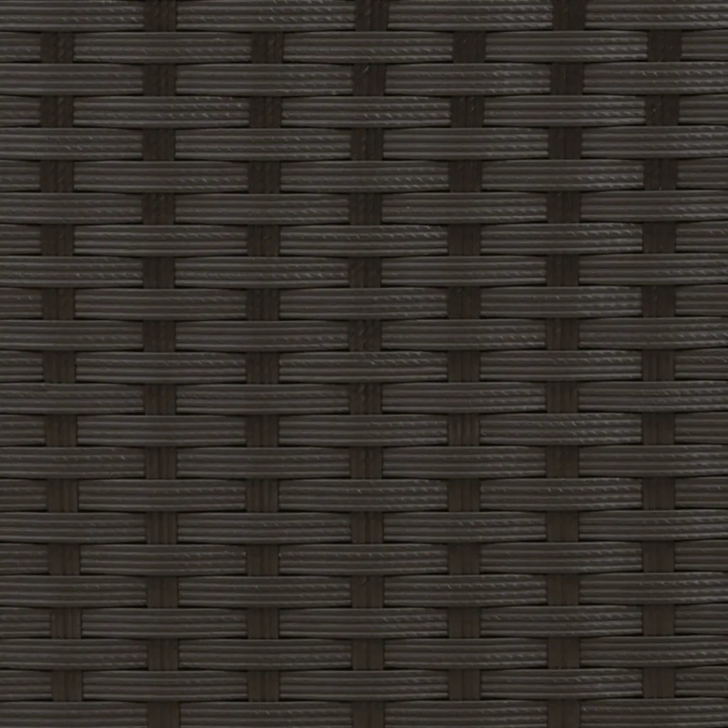 Lettino Prendisole con Cuscini Nero in Polyrattan 368326