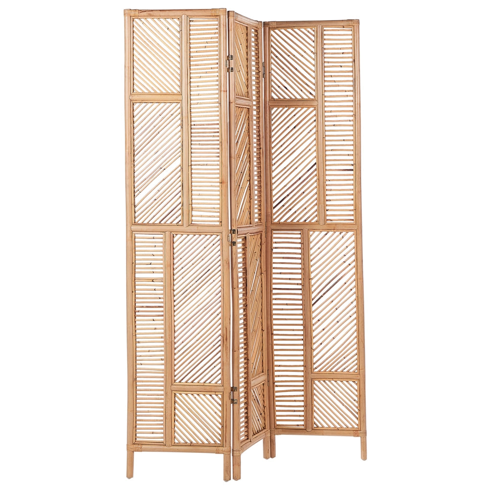 Divisorio per la stanza Telaio in rattan naturale 3 pannelli pieghevoli Schermo decorativo in vimini Divisorio
