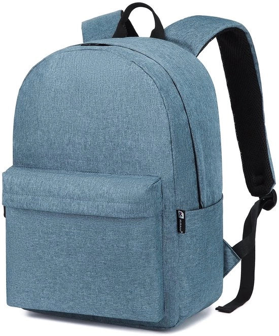 Zaino da scuola per college, borsa leggera, stile, trendy, zaino per la giornata, college, viaggio, borsa per lavoro per ragazzi e ragazze, compatibile con 15,4 pollici laptop (Azzurro)