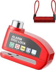 Blocco freno con allarme - Blocco freno a disco con allarme - con cavo di ricordo - 7 mm - Blocco freno elettrico - Blocco freno per scooter