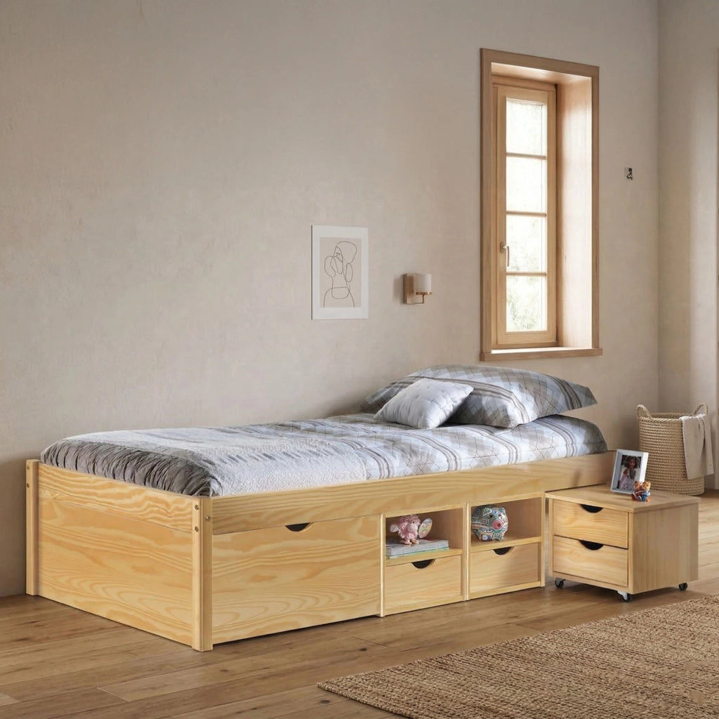 Letto Matrimoniale Cavallo, Letto Matrimoniale Contenitore, Marrone