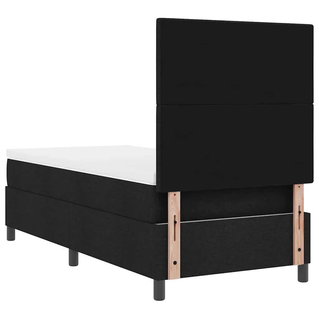 Letto a molle con materasso con led Nero 100 x 200 cm Tessuto 3342846