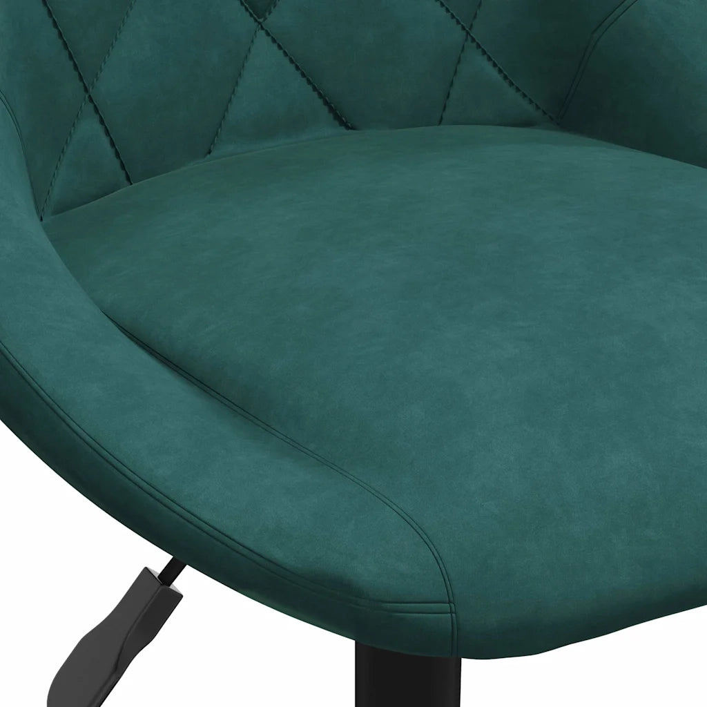 Sedie da Pranzo Girevoli 4 pz Verde Scuro in Velluto 3088794